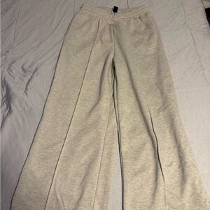 Light Gray Wide-Leg Sweatpants